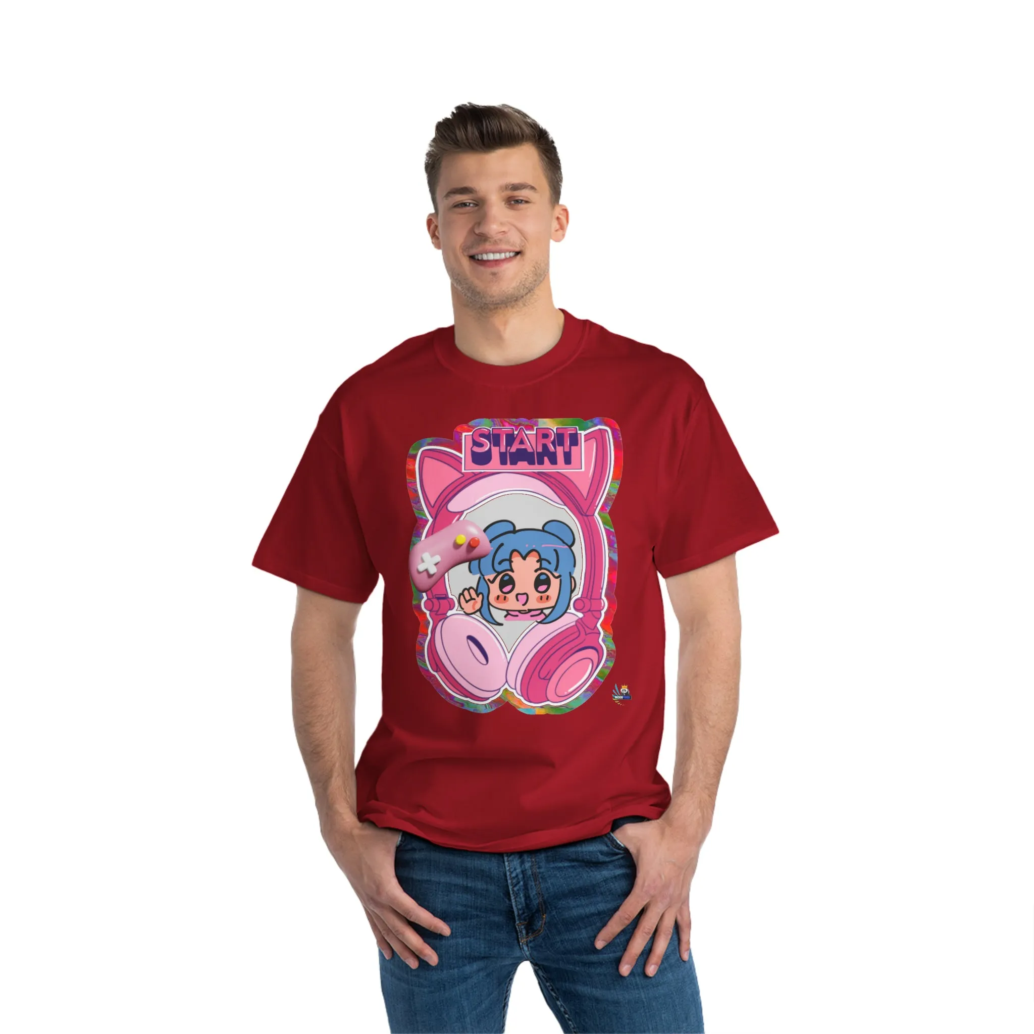 Pink Harajuku Gamer Heavyweight Unisex Gaming Tee