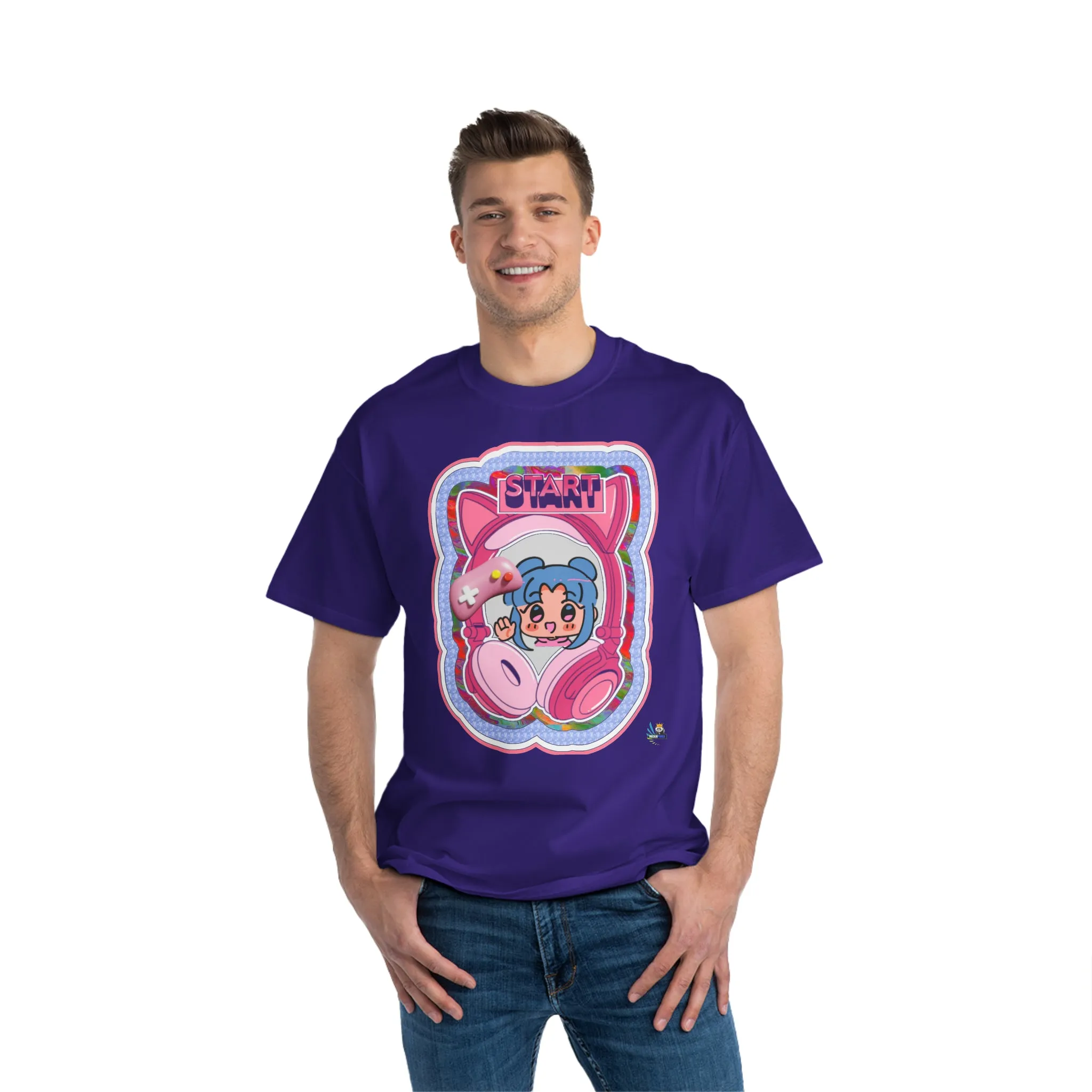 Pink Harajuku Gamer Heavyweight Unisex Gaming Tee