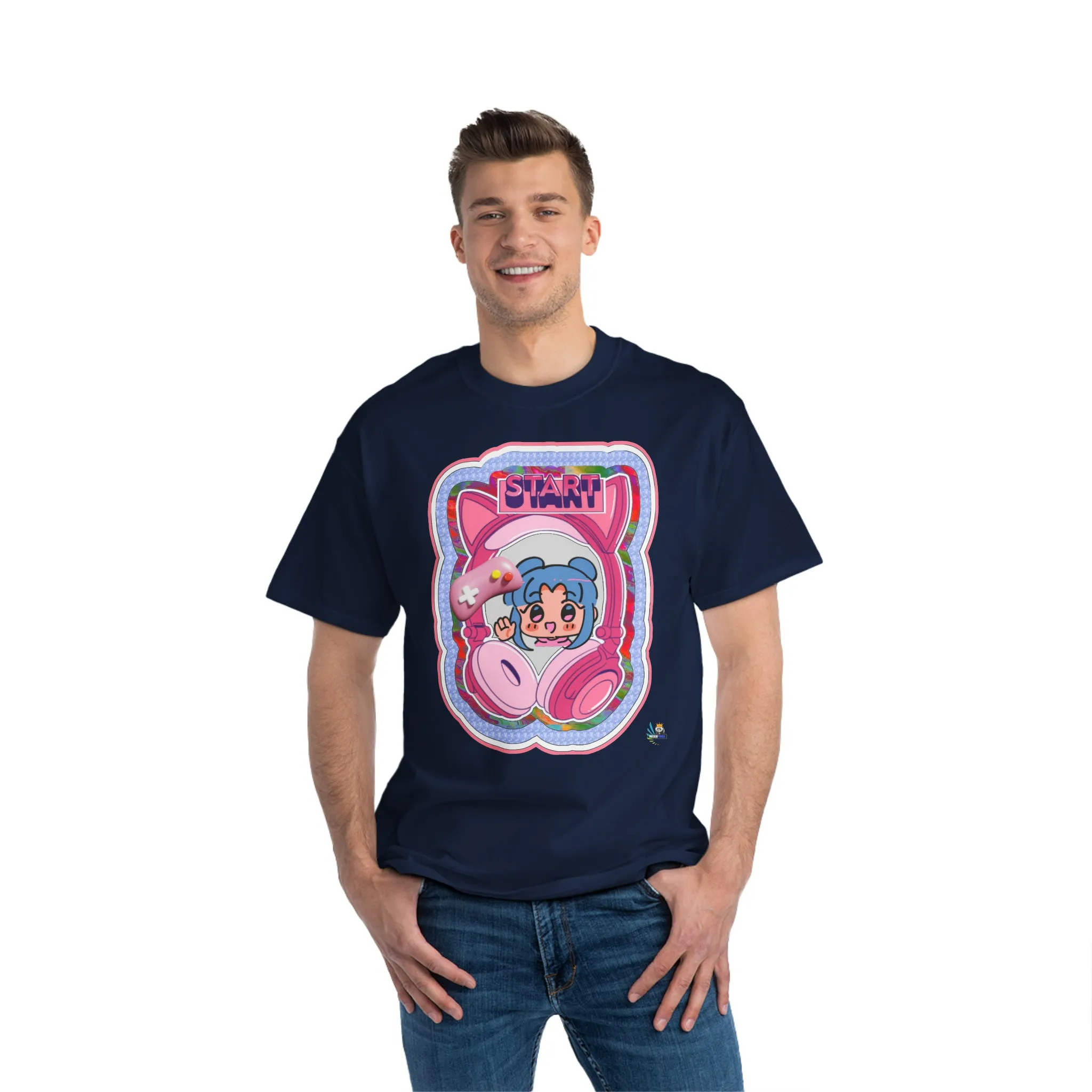 Pink Harajuku Gamer Heavyweight Unisex Gaming Tee