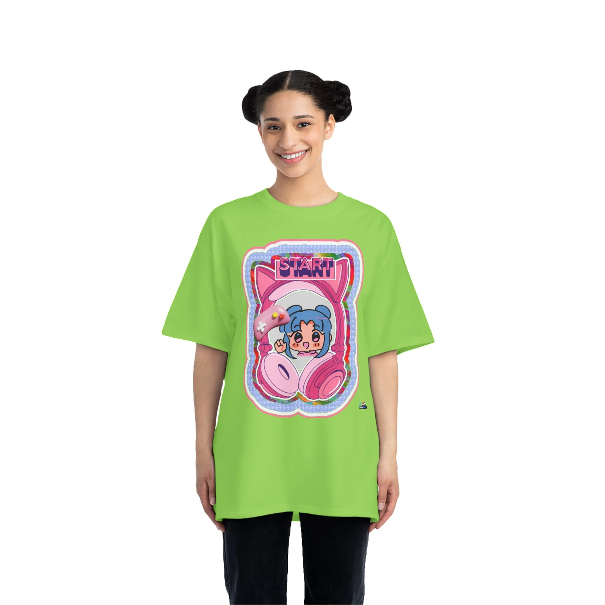 Pink Harajuku Gamer Heavyweight Unisex Gaming Tee