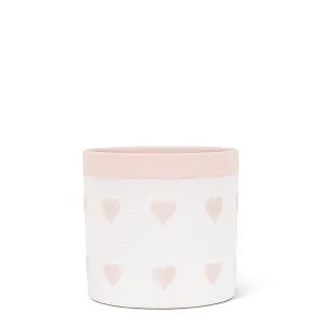 Pink Heart and Dot Planter