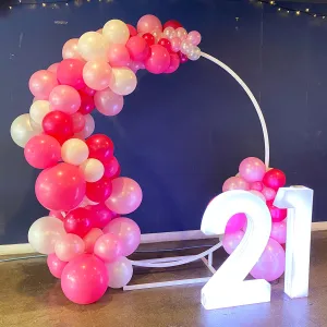 Pink Passion Balloon Frame Backdrop Hire