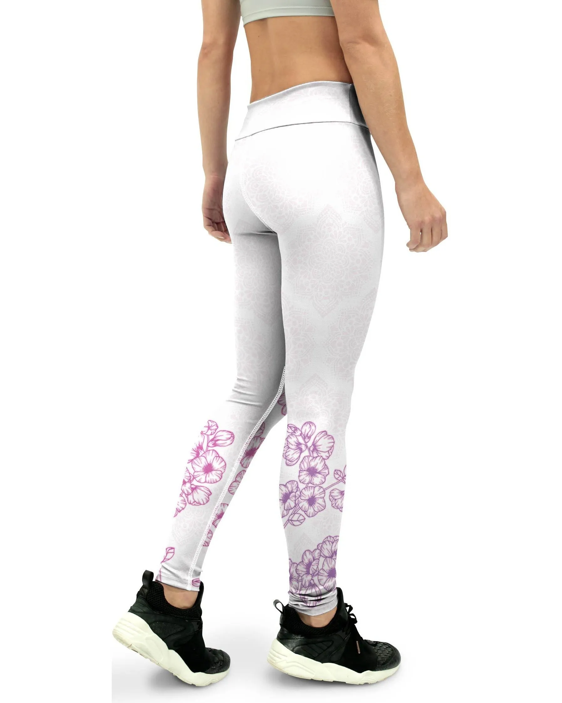 Pink Sakura Yoga Pants