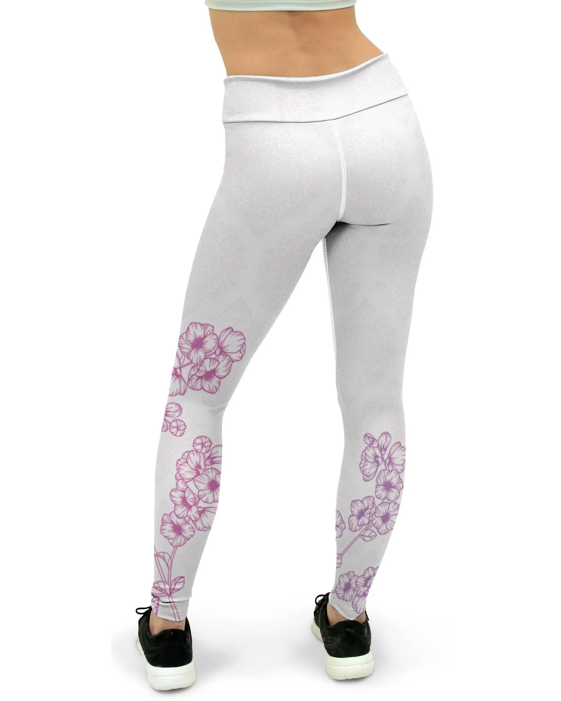Pink Sakura Yoga Pants