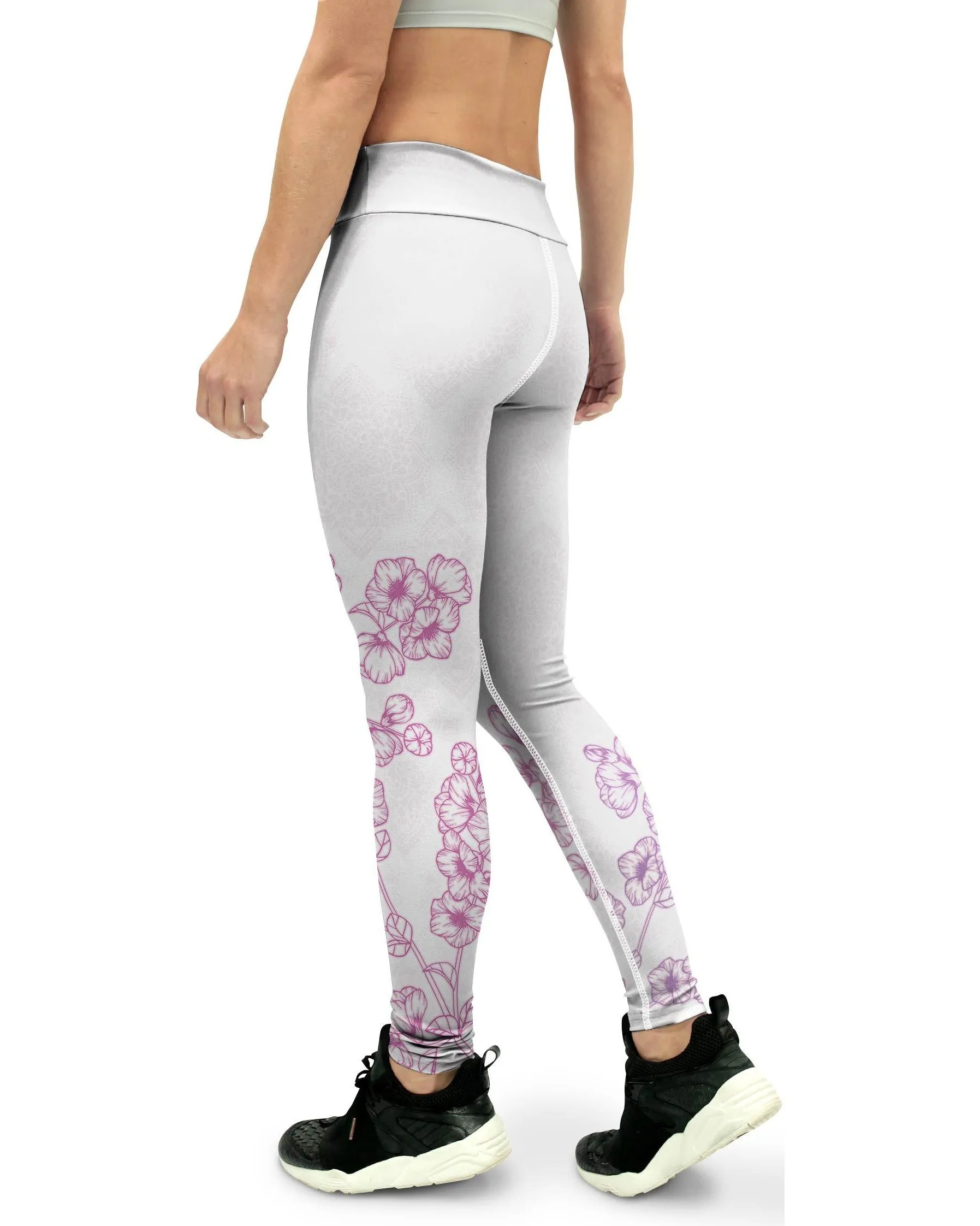 Pink Sakura Yoga Pants