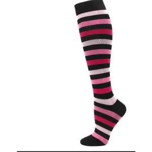 Pink Stripes Compression Socks