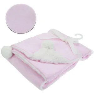 Pink Wrap W/Print & Pom Pom