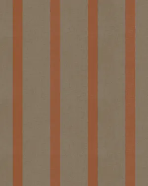 Pinstriped Wallpaper - Terracotta