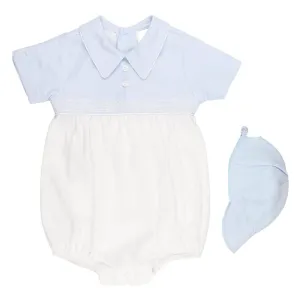 Pique Romper & Hat Set