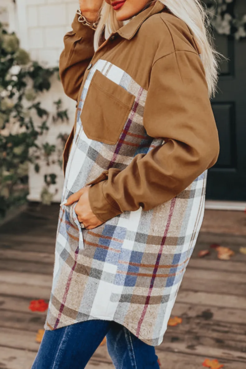 Plaid Long Sleeve Mini Dress