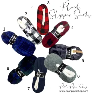 Plaid Slipper Socks