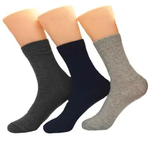 Plain Color Mens Dress Socks - Premium Cotton formal socks with Soft