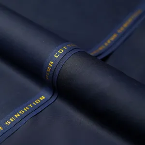 Plain Midnight Blue Sensation Pima Cotton Shalwar Kameez Fabric