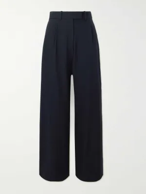 Pleated wide leg pants