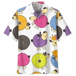 Plump Sheep Illustration Design Hawaiian Shirt