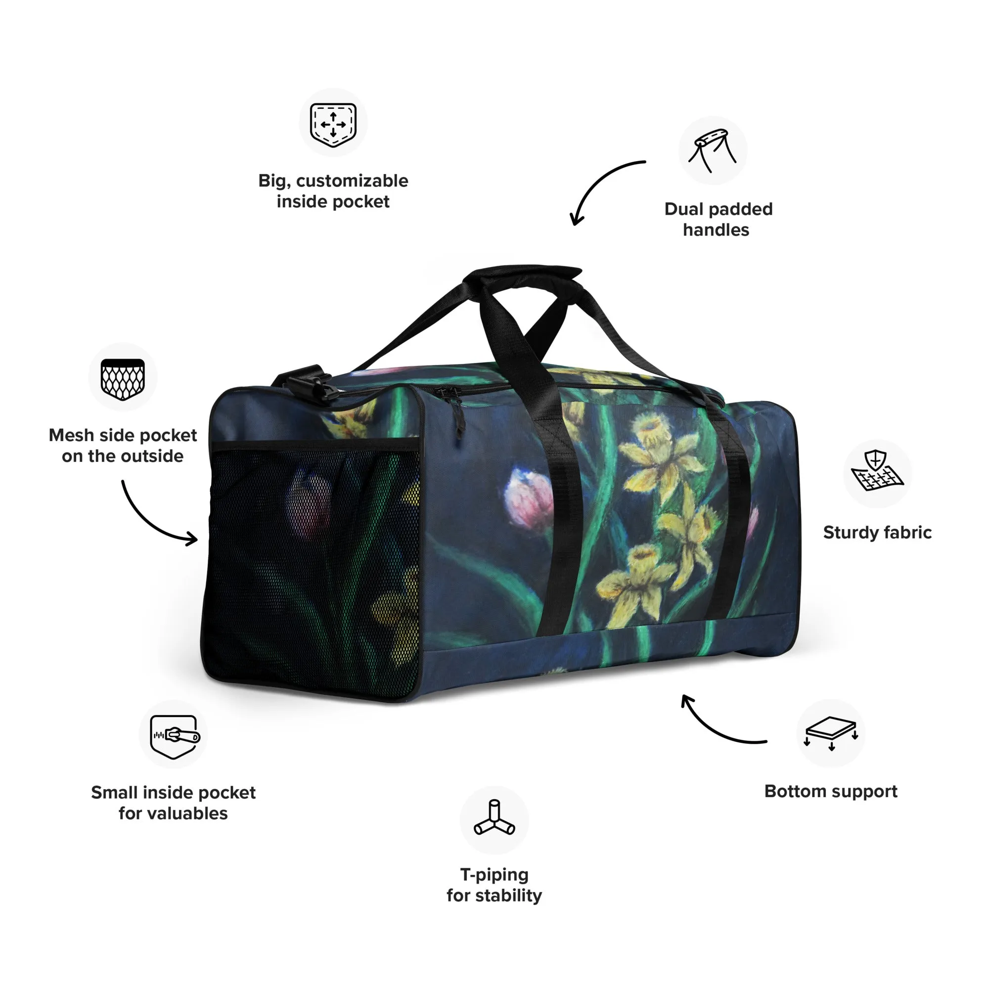 Plush Blooms ~ Duffle Bag