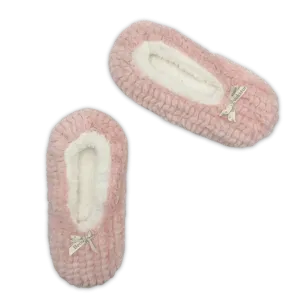 Plush Textured Blush Brookstone Fuzzy Babba® Slipper Socks