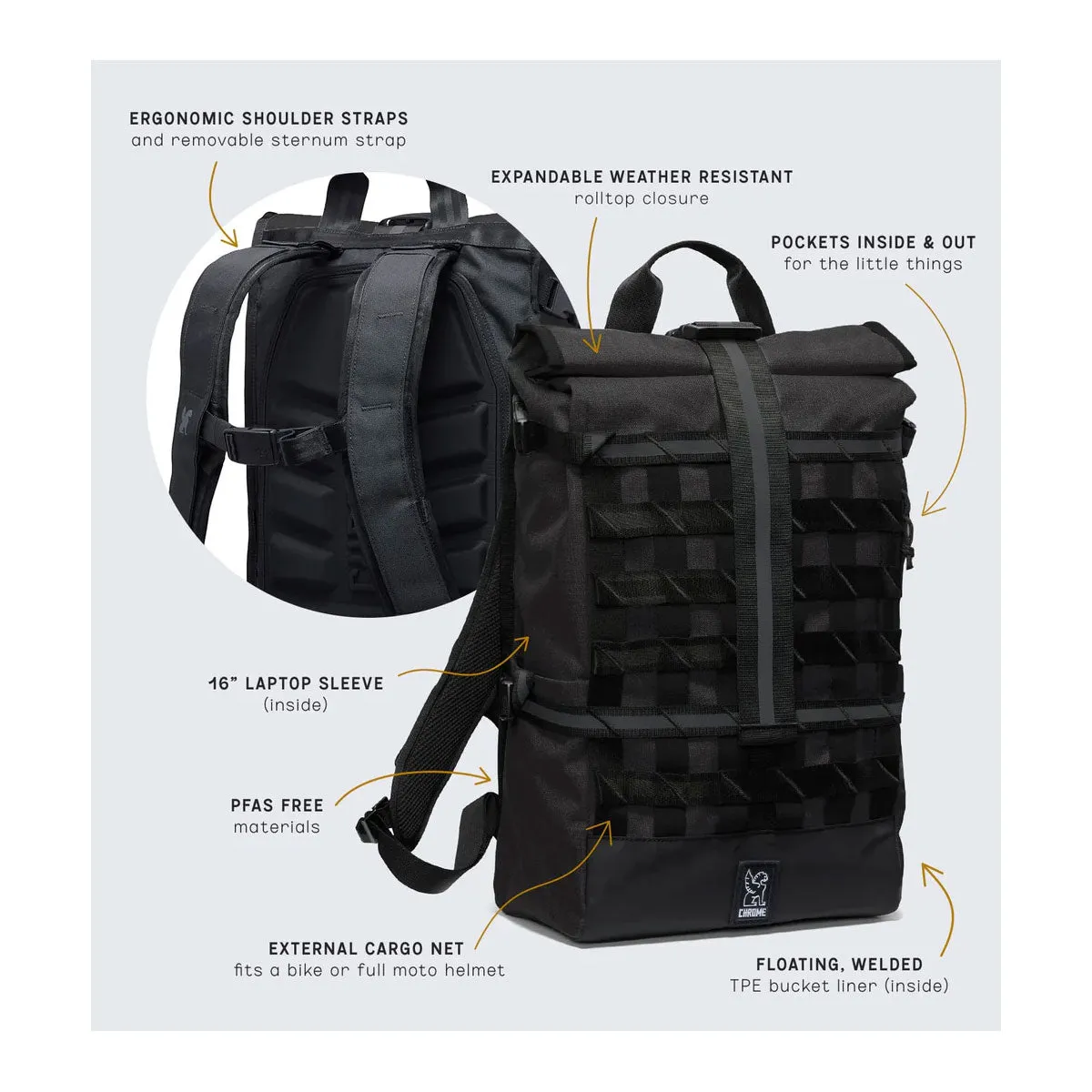 [PO] Chrome Industries : Barrage Cargo Bag 22L : Black