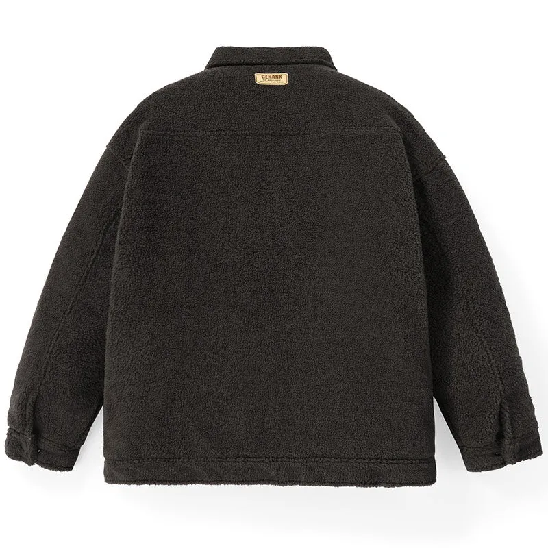 Polar Fleece letter Embroidery Padded Coat