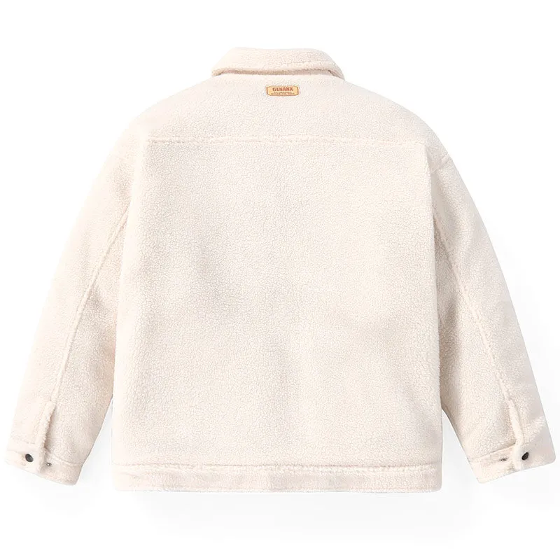 Polar Fleece letter Embroidery Padded Coat