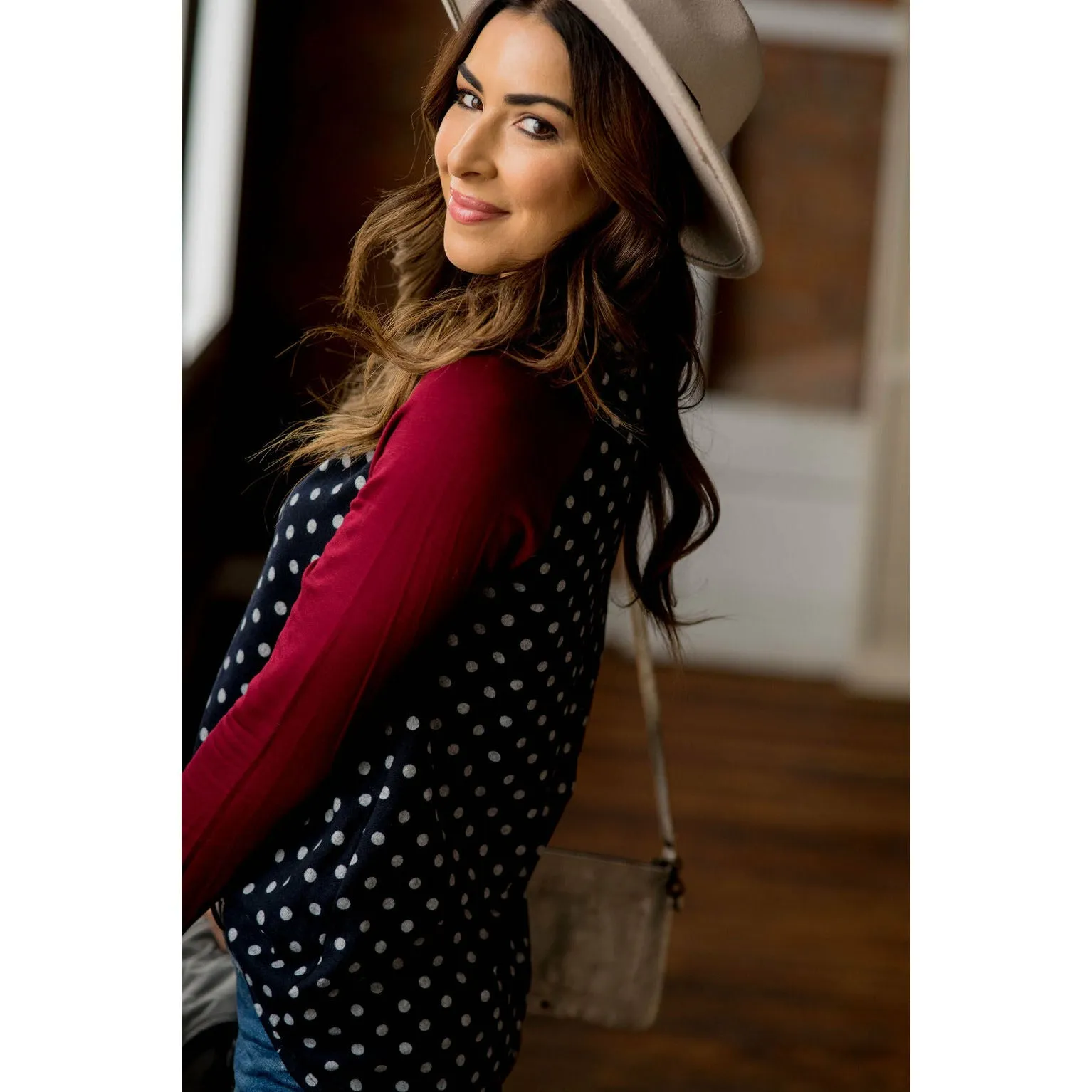 Polka Dot Baseball Tee