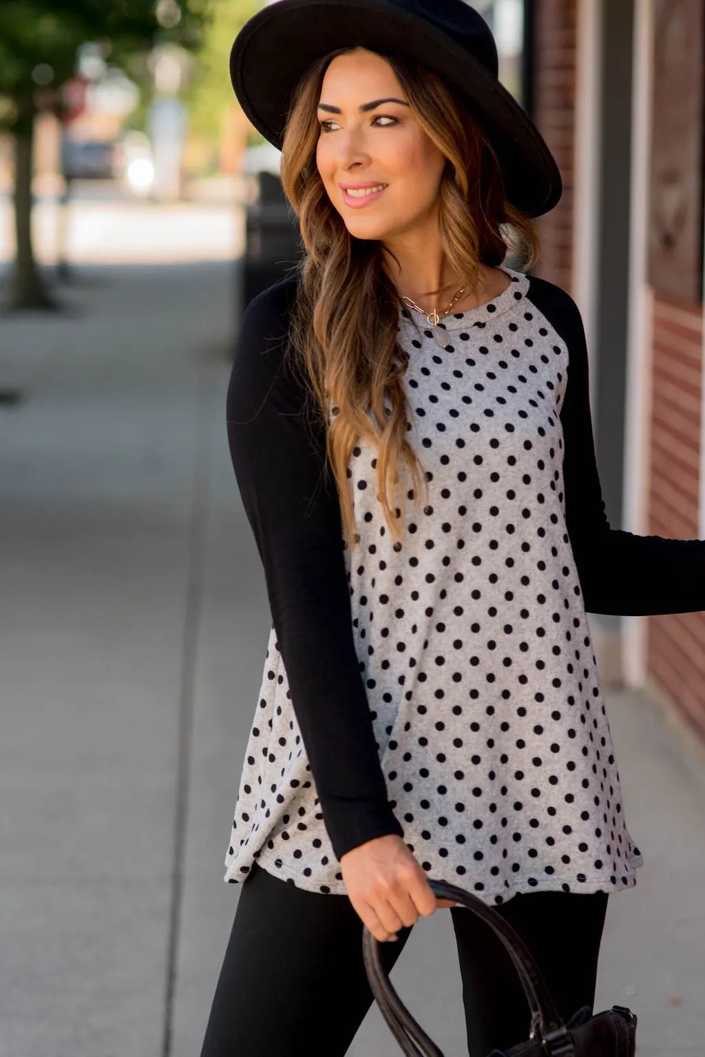 Polka Dot Baseball Tee