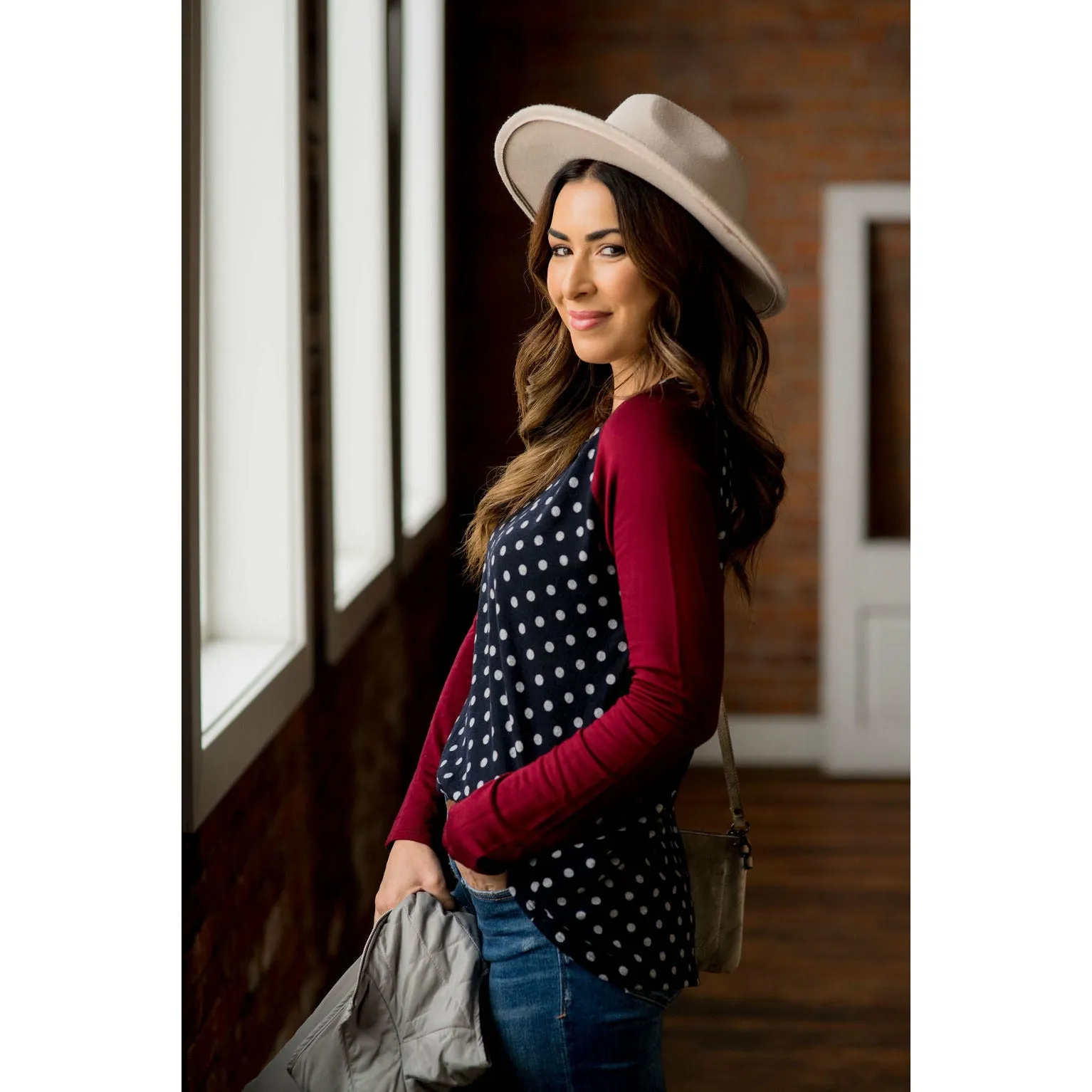 Polka Dot Baseball Tee