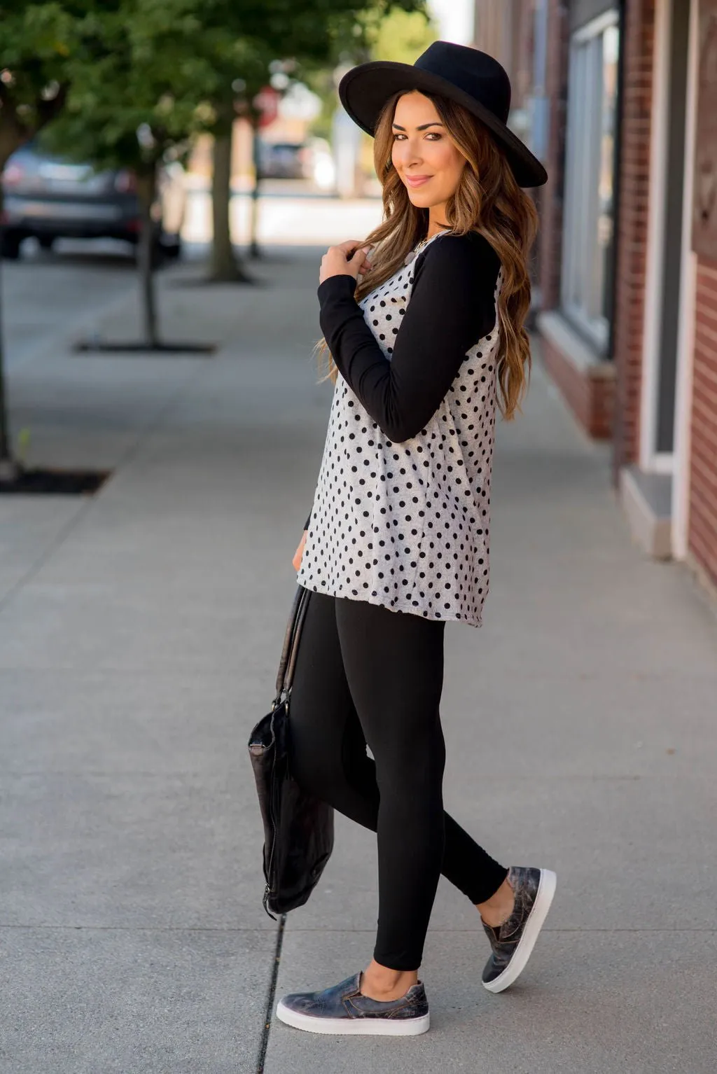 Polka Dot Baseball Tee