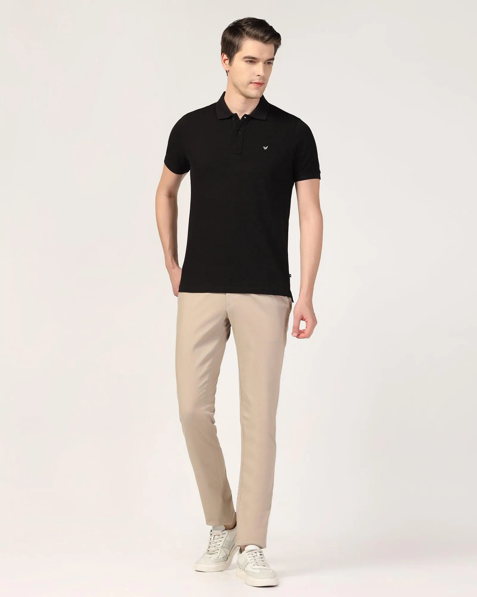Polo Black Solid T-Shirt - Essen