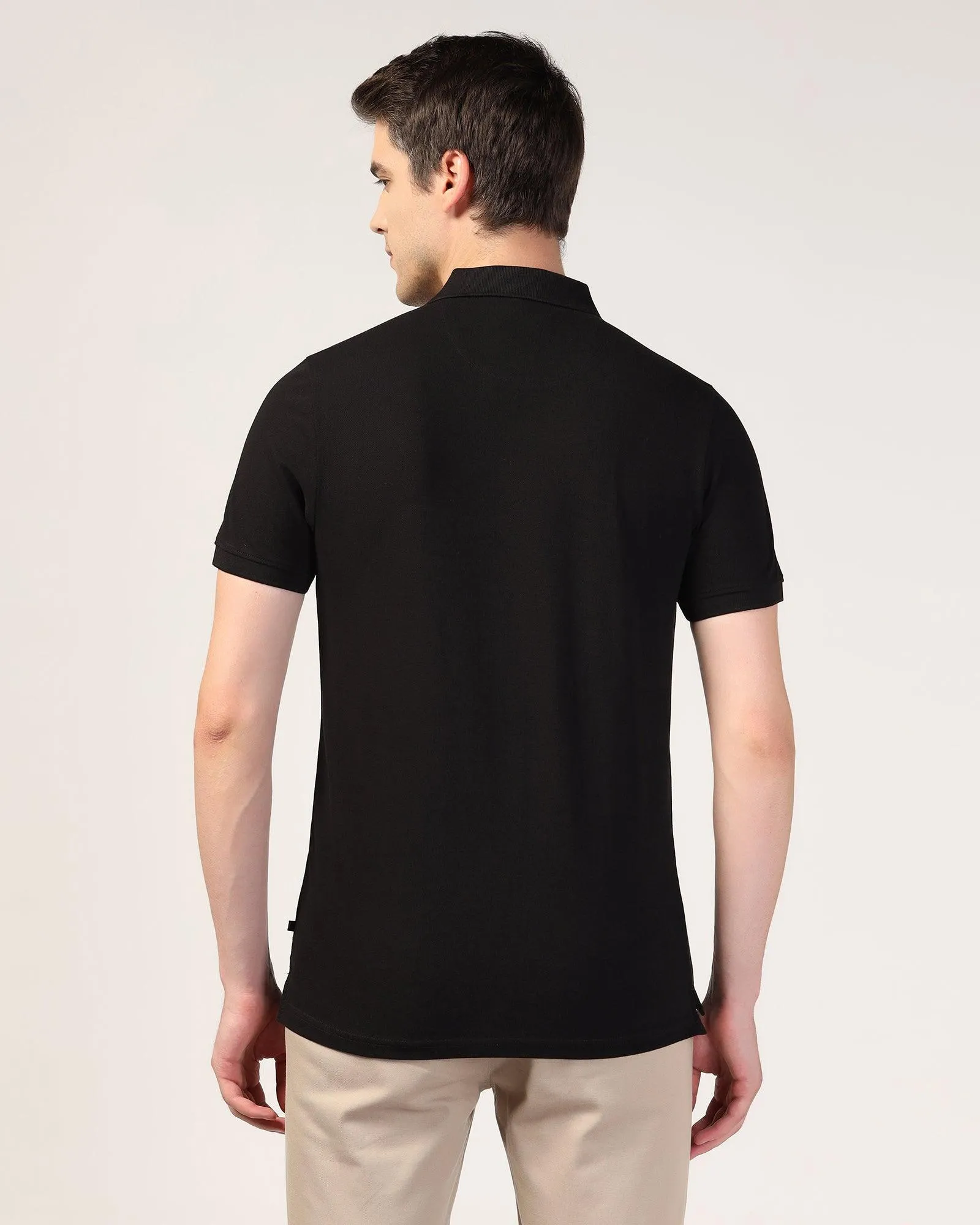Polo Black Solid T-Shirt - Essen