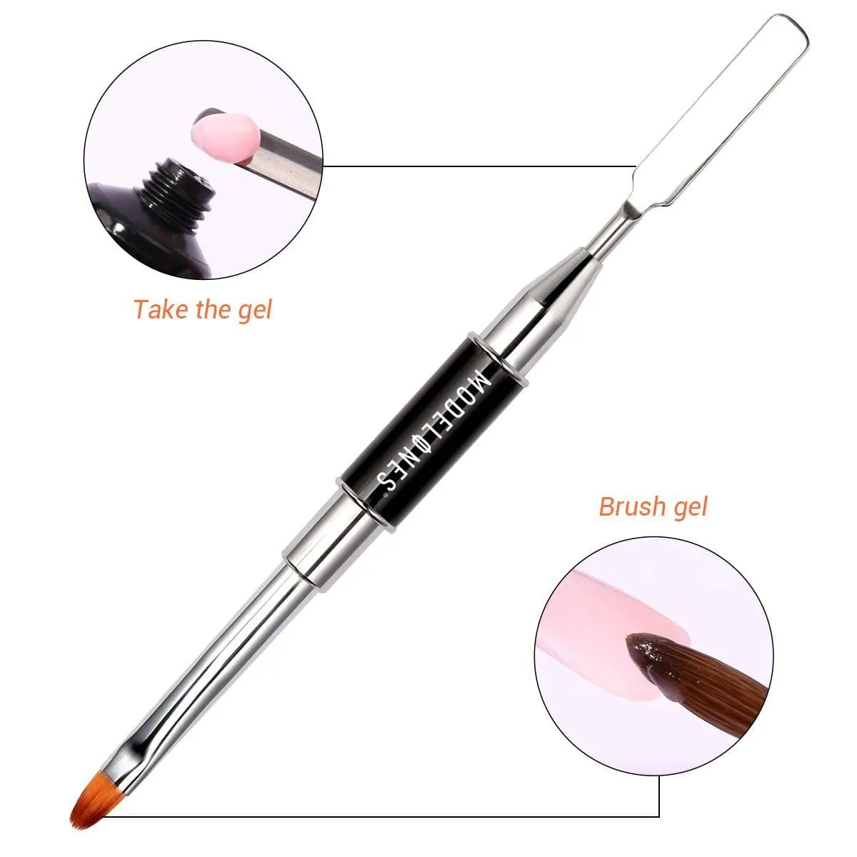 Poly Nail Gel Dual Head Brush
