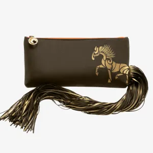 Ponytail Clutch "Army Green"
