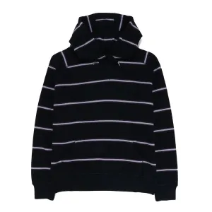 Pop Trading Company Striped Pullover Hoodie Navy / Violet