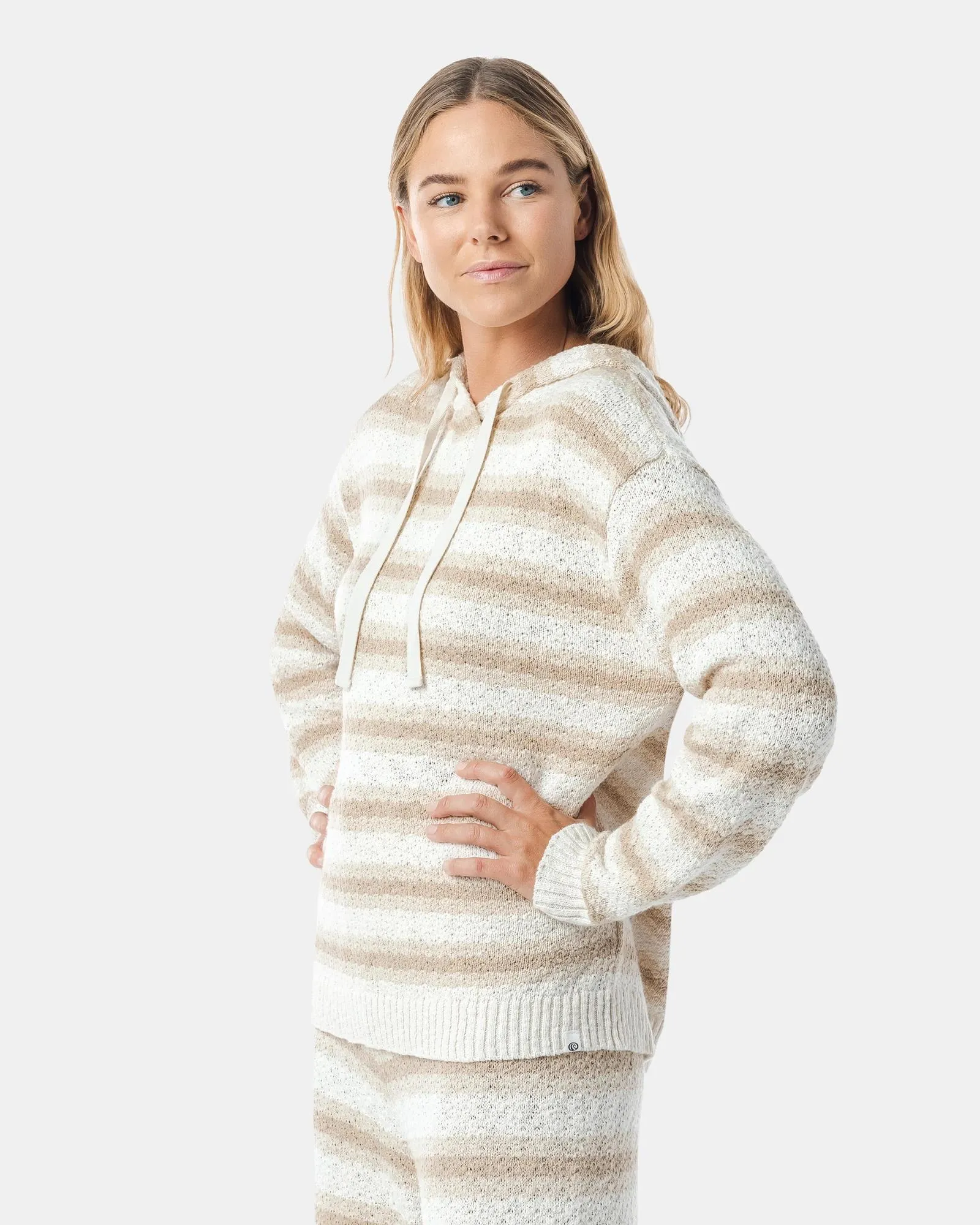 popular  Knit Popover Hoodie - Piping Hot