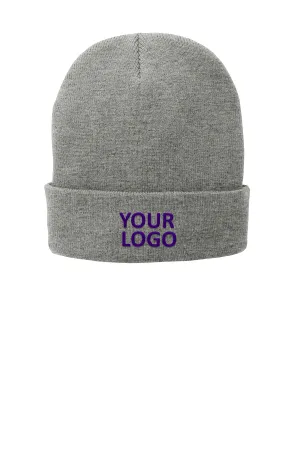 Port & Company Fleece Lined Branded Knit Caps, Oxford
