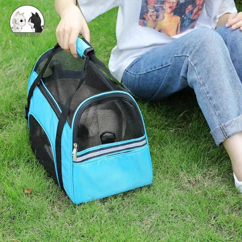 Portable Mesh Dog Carrier Bag: Stylish Solution for Traveling with Pets
