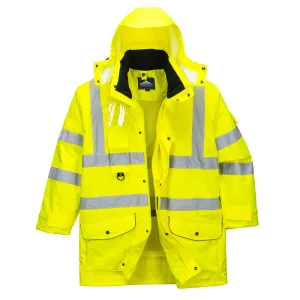 Portwest Hi-Vis 7-in-1 Traffic Jacket (US427YER)