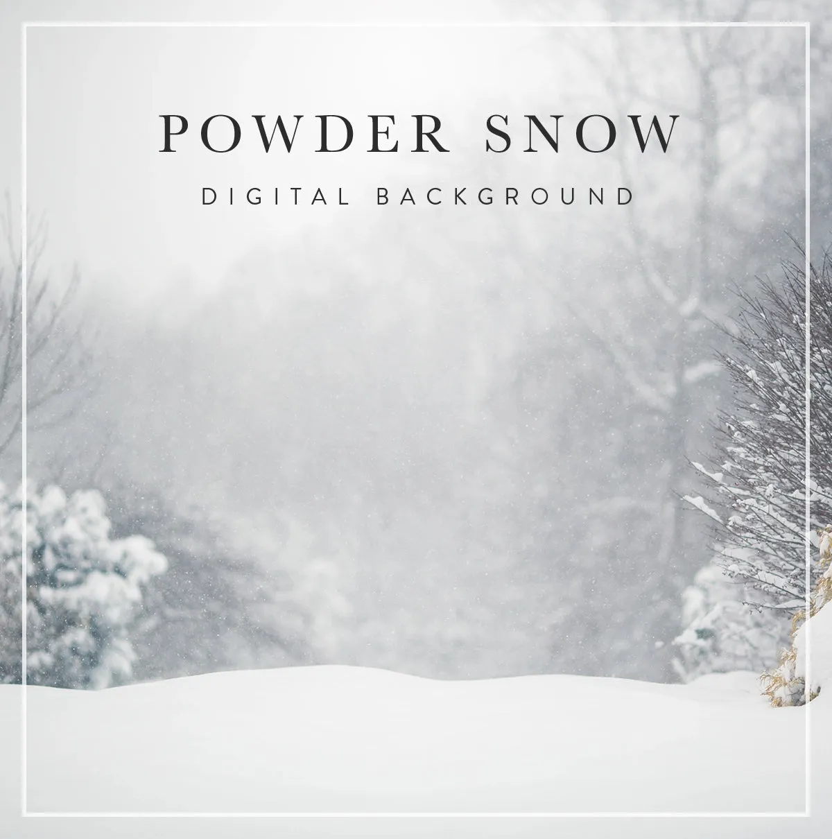 Powder Snow - Digital Background (Layered)