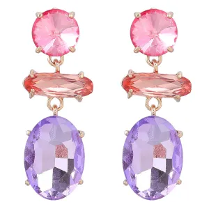 Pre Order:  Diamond Alloy Multi-layered Geometric Earrings