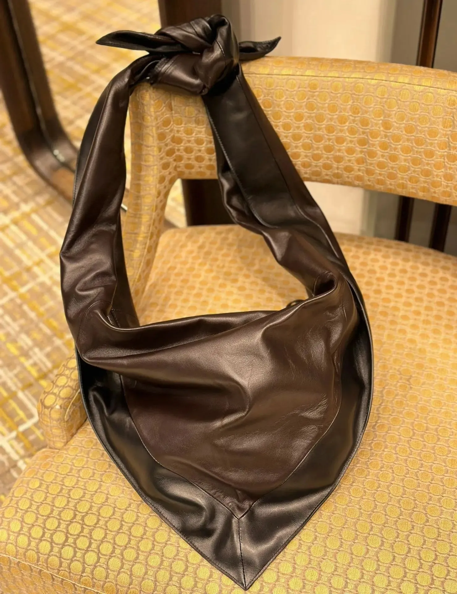 Pre Order:  Triangle Faux Leather Zipper Knot Shoulder Crossbody Bags