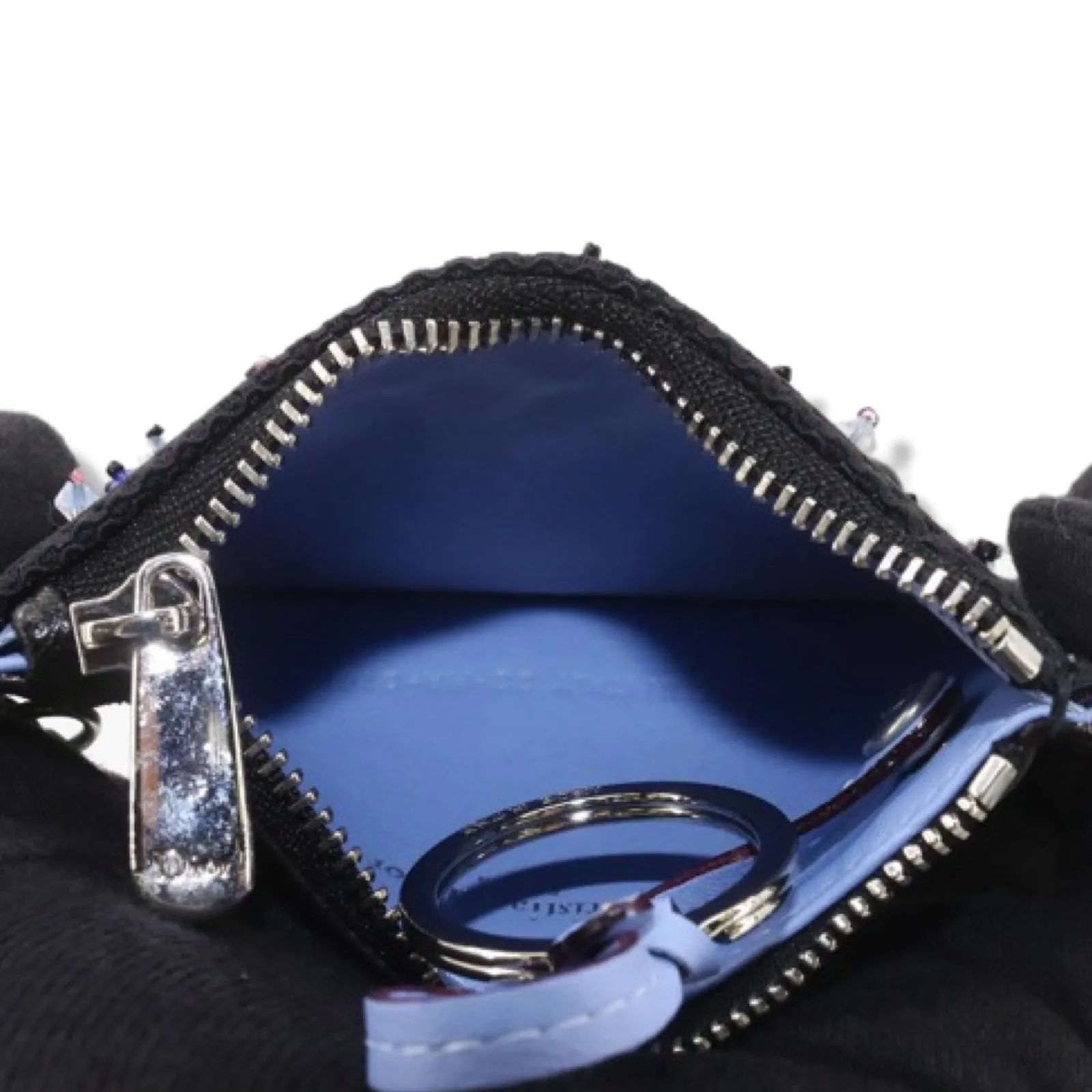 Pre-Owned Dior Cannage Charm Sequin and Leather Coin Case or Key Charm - DIO1082