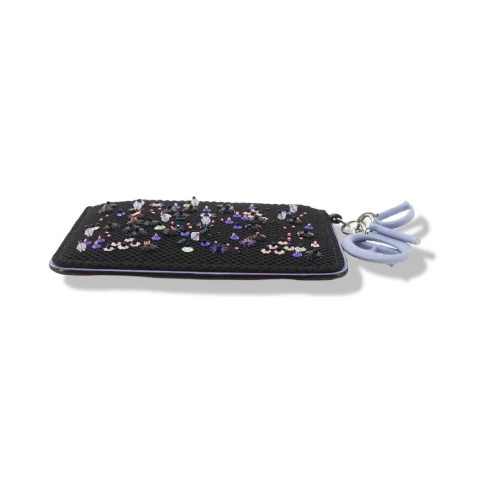 Pre-Owned Dior Cannage Charm Sequin and Leather Coin Case or Key Charm - DIO1082