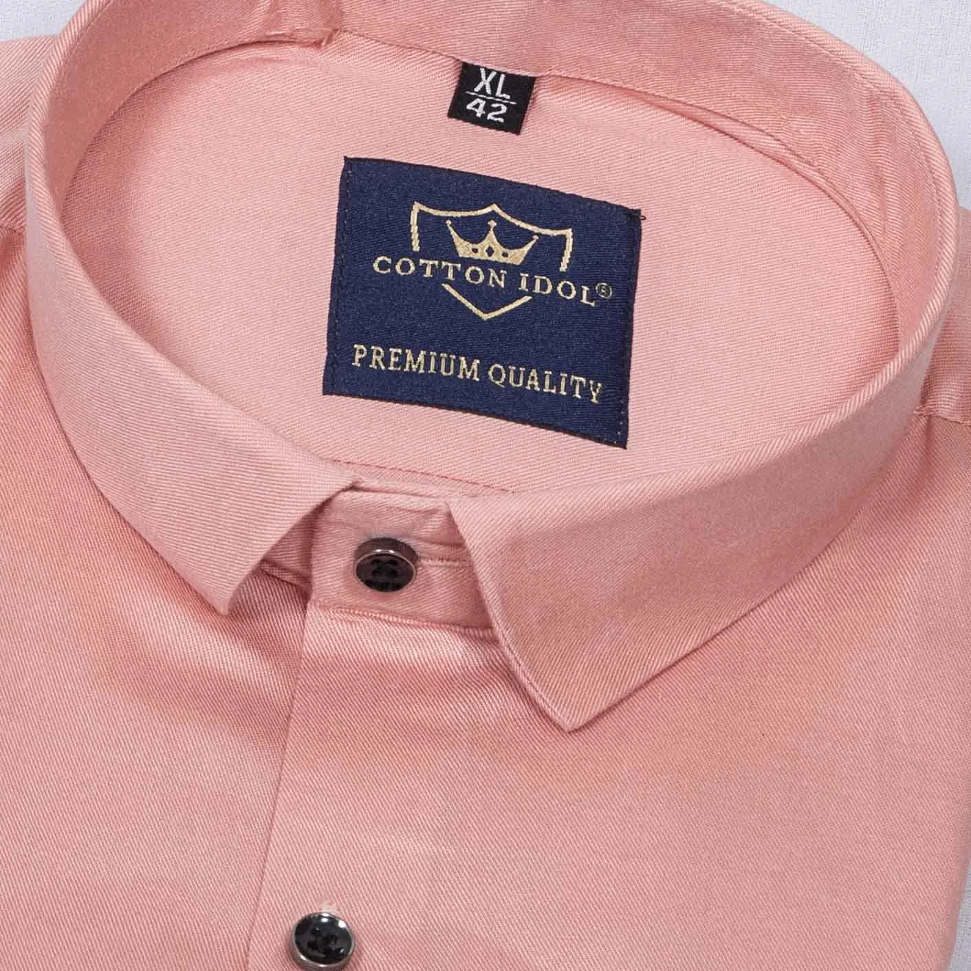 Premium Cotton Plain Light Pink Shirt