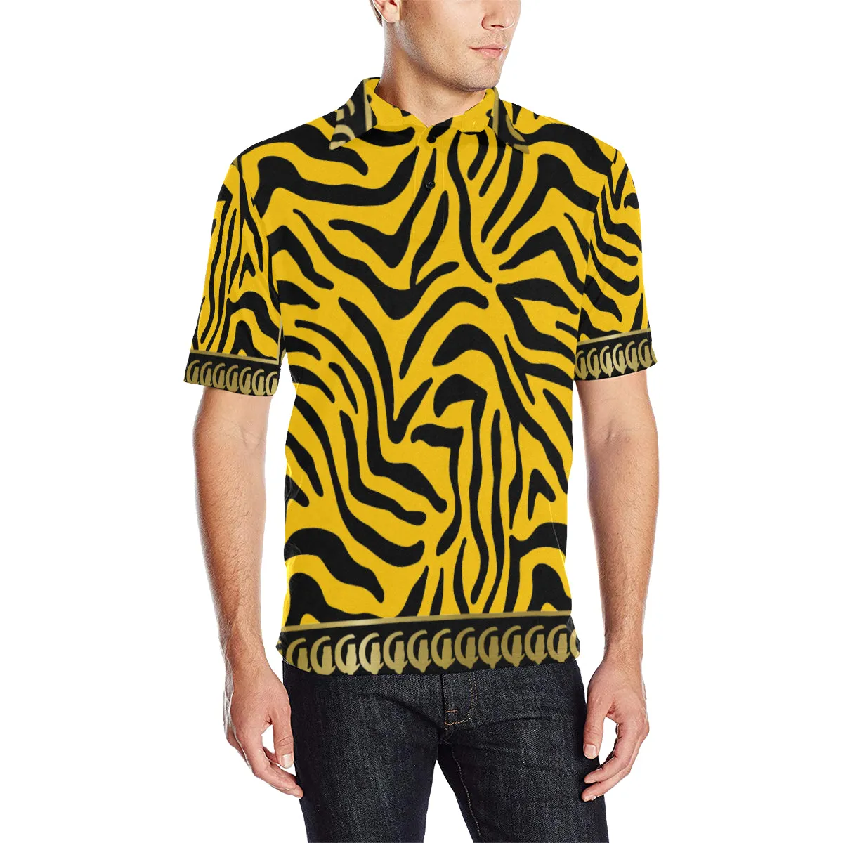 PRIVILEGE Men's All Over Print Polo Shirt