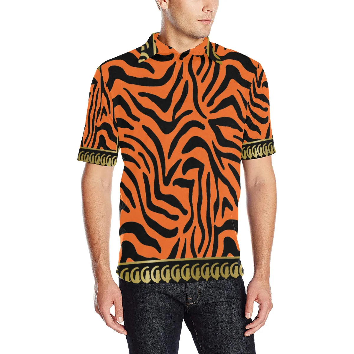 PRIVILEGE Men's All Over Print Polo Shirt