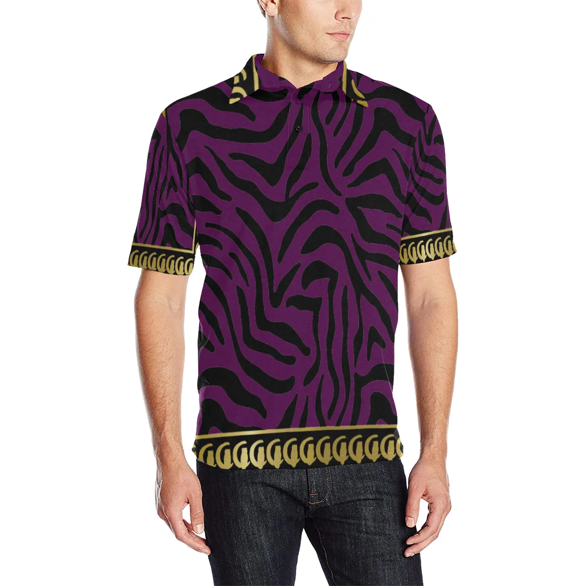PRIVILEGE Men's All Over Print Polo Shirt