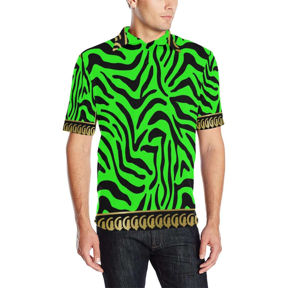 PRIVILEGE Men's All Over Print Polo Shirt