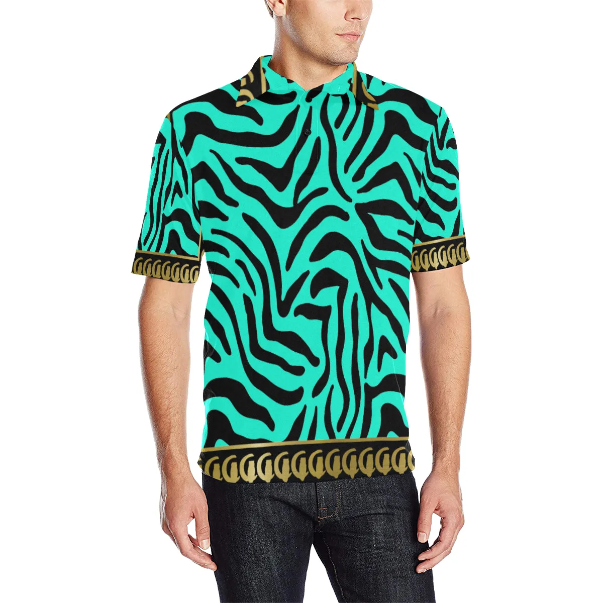 PRIVILEGE Men's All Over Print Polo Shirt