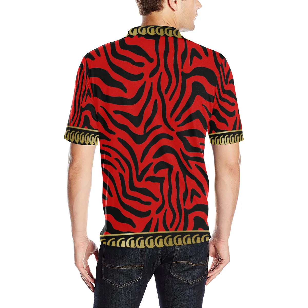 PRIVILEGE Men's All Over Print Polo Shirt