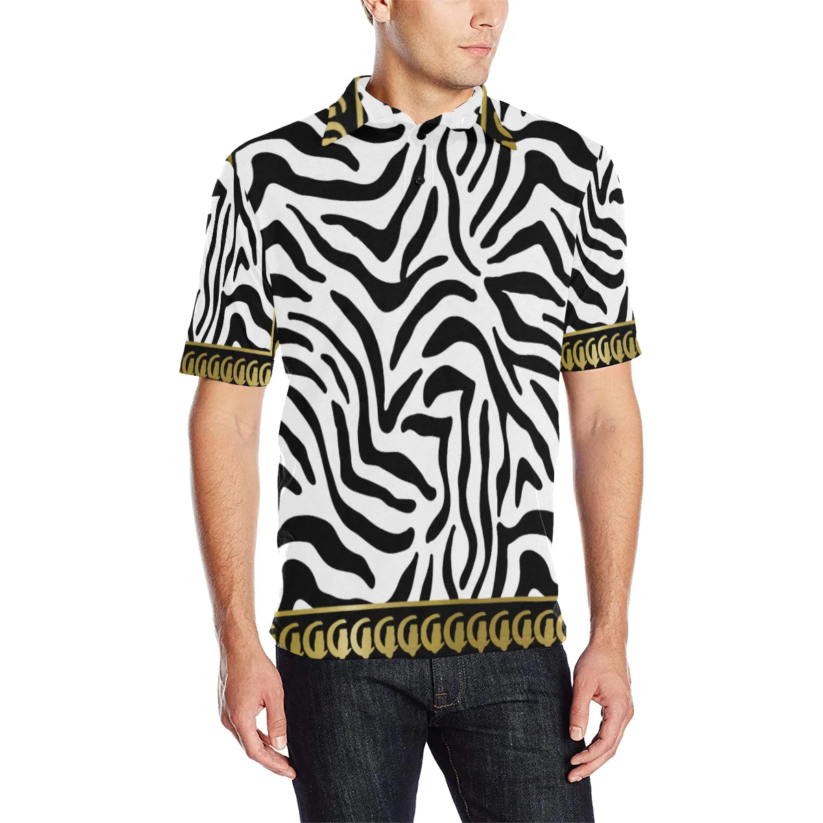 PRIVILEGE Men's All Over Print Polo Shirt